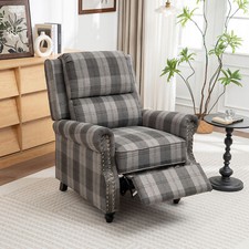 Orthopaedic Recliner Armchair Lounge Sleeper Sofa Chair Fireside Fabric Tartan