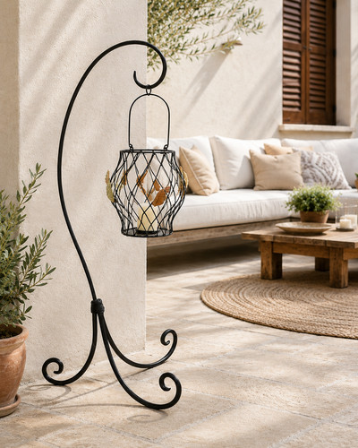 Floor standing metal lantern - floor, |