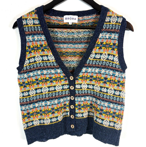 Brora vest womens navy - vest, 10
