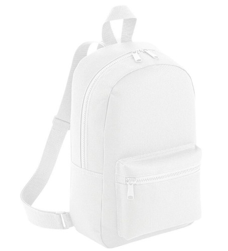 White mini backpack back - white,