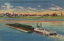 Old Postcard - Federal Barge