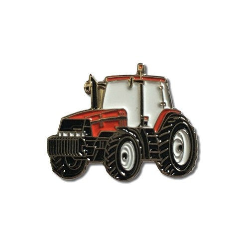Red tractor metal - enamel, pin