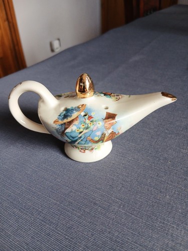 Vintage ceramic pomander genie - pomander,