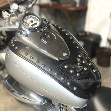 (S) SUZUKI INTRUDER VL 125 LC LEATHER TANK Panel Cover Pad Strap Chap Bib Bra