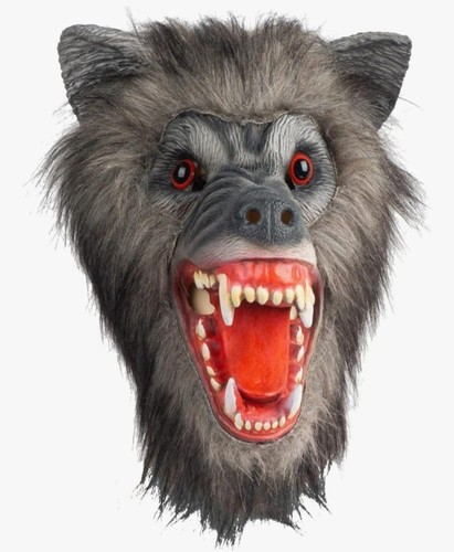 Creepy party grey werewolf - creepy,
