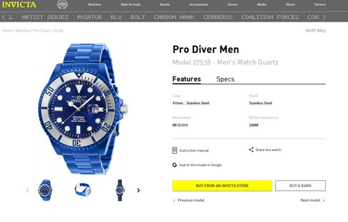 Invicta pro diver men quartz - invicta,