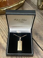 HALLMARK 9CT 375 GOLD FINE JEWELLERY INGOT CHAIN NECKLACE 10.7G Limited Edition