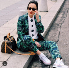 Zara Womens Trousers Jungle Leopard Tropical Print Size Medium