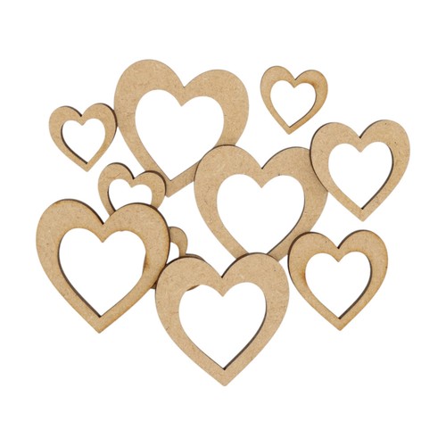 Wooden hollow heart - hollow,