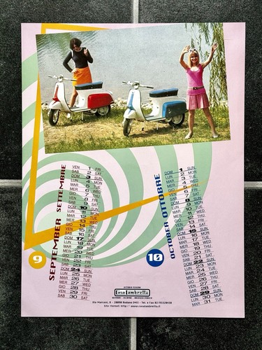 Vintage lambretta calendar - vintage,