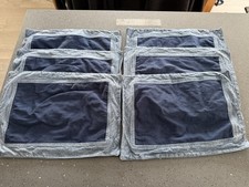 Denby Linen Placemats X 6. Reflex/Imperial Blue. Used Very Good Condition.