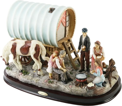 Ornamental gypsy camp scene - gypsy,