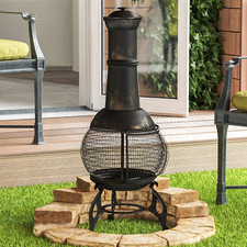 Steel Chiminea Fire Pit
