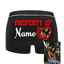 Personalised Valentine Boxer Property Mens Him Funny Short Trunk Boxer Valentine