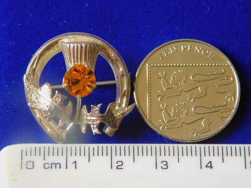 Vintage silver citrine paste - vintage,