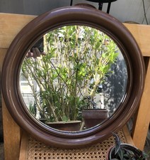 Vintage Round Brown Plastic