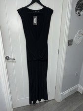 EGO Black Plunge Maxi Dress