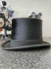 Vintage Silk Top Hat Black  M