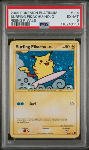 Surfing pikachu holo rising - pikachu-holo,