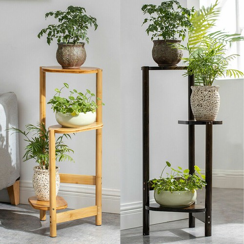 Stylish bamboo plant stand - bamboo,