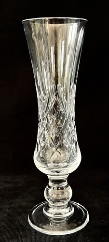 Vintage cut crystal glass - crystal, 8”