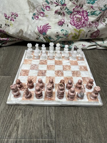 Handmade marble chess set - chess,