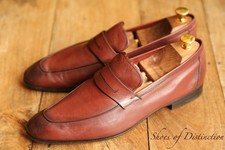 Berluti Tan Brown Kangaroo Penny Loafers Shoes Mens UK 8.5 EU 42.5 US 9.5