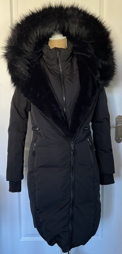 Zara black faux fur trimmed - black,