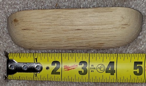 Unfinished solid oak carved - 5",