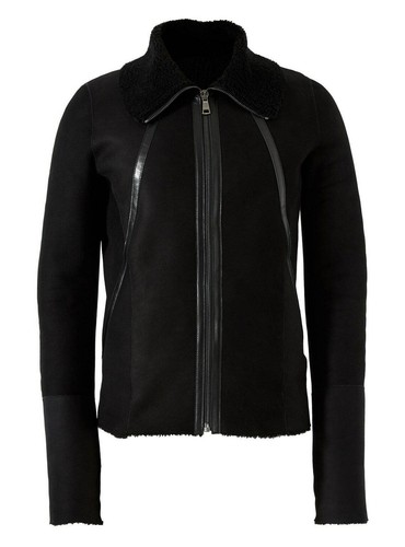 Sheepskin jacket 100 black - in, 100%