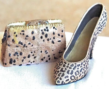 Just The Right Shoe By Raine  No 25017 Leopard Stiletto Collectors Shoe  Handbag