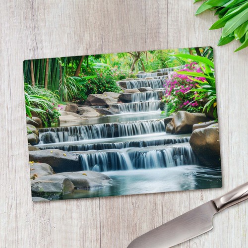 Tranquil waterfall forest - tranquil,