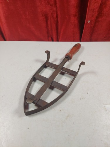 Antique iron stand with wooden - antique,