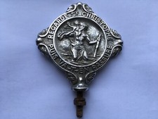 C1930s VINTAGE REGARDE ST CHRISTOPHER DESMO MADE CAR BADGE