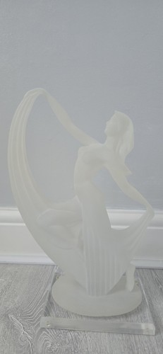 Art deco style frosted - frosted, lucite