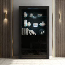 170cm Display Cabinet Black