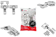 Soft Close Hinge Overlay 110° Clip-On Kitchen Cabinet Door 35mm Sets 2-10 Pieces