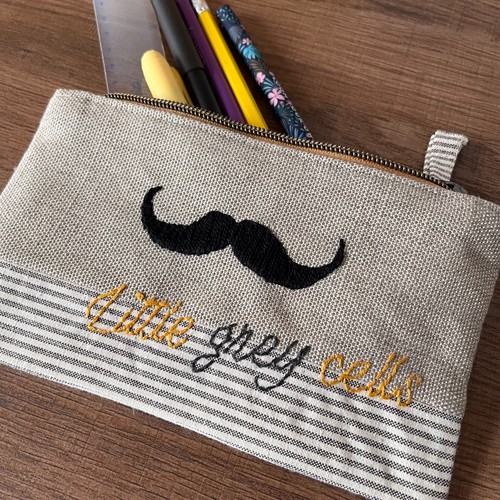 Poirot pencil case with zip - poirot,