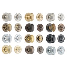Thumb Turn and Release Bathroom Privacy Lock Solid Brass Toilet Door Latch 