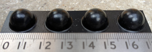 Black rubber hemisphere - , dome