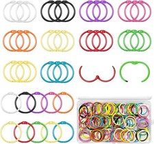 100Pcs Colorful Book Rings