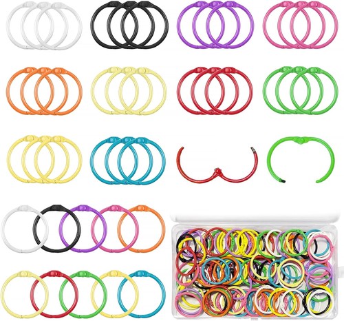 100pcs colorful book rings - 100pcs,