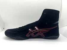 Asics Boxing Wrestling Shoes 1083A001 Black Red Black laces EX-EO New TWR900
