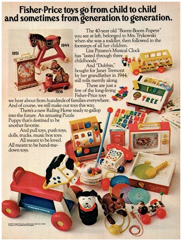 1976 print fisher price - ad,, fisher-price