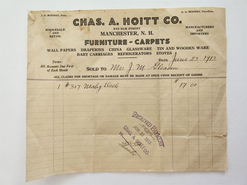 1913 antique chas - hoitt, co