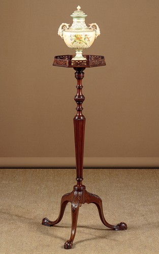 Tall mahogany torchere - mahogany,