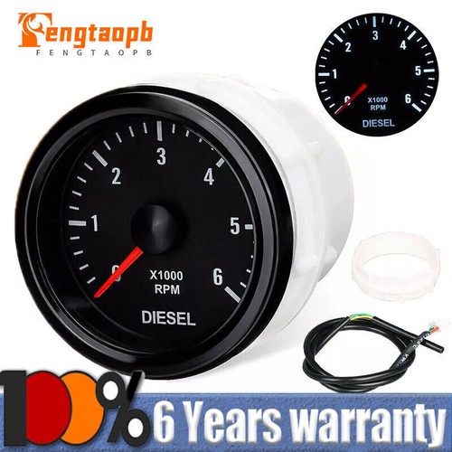 52mm 6000 rpm tachometer - 52mm, 0-6000