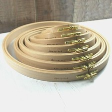 Nurge Wooden Embroidery Hoop Cross Stitch Beech Wood Ring in 8 Sizes 24mm Depth