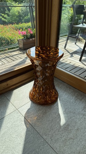 Stone orange container stool - stone,