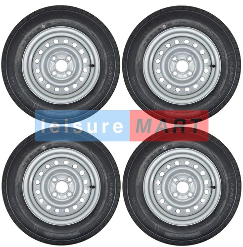 Four 155x13 trailer wheels - four, &